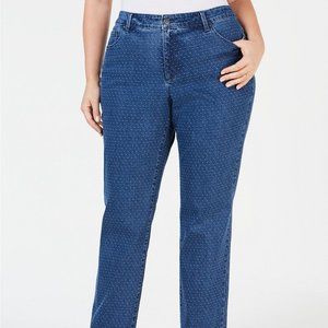 charter Club Plus Size Dot Print Jeans
